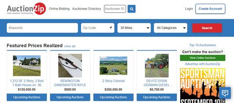free auction listing sites.